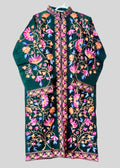 Kashmiri Coat Black Purple Long