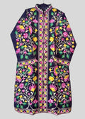 Kashmiri Coat Yellow Purple Long